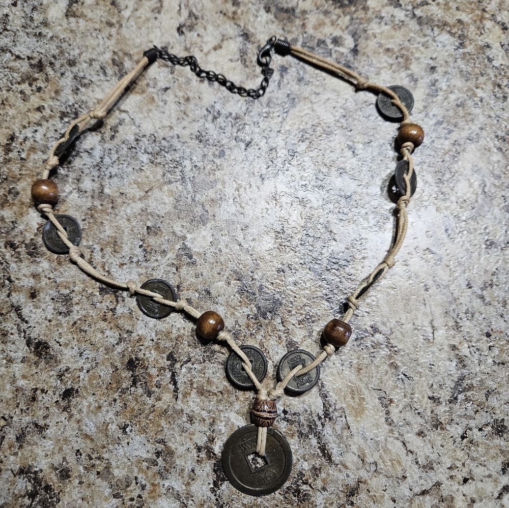Bohemian Coin Pendant Necklace